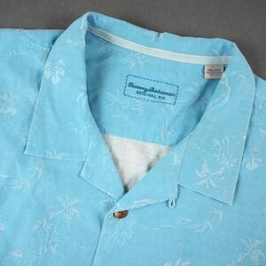 Tommy Bahama Silk Tropical Floral Palm Camp Hawaiian 3XL Shirt Vacation Sailing